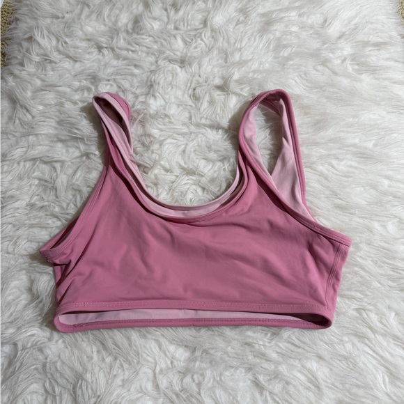 NEW Set Active Medium M Pink Matching Set Glossy Leggings Double Layer Sport bra - Picture 14 of 14